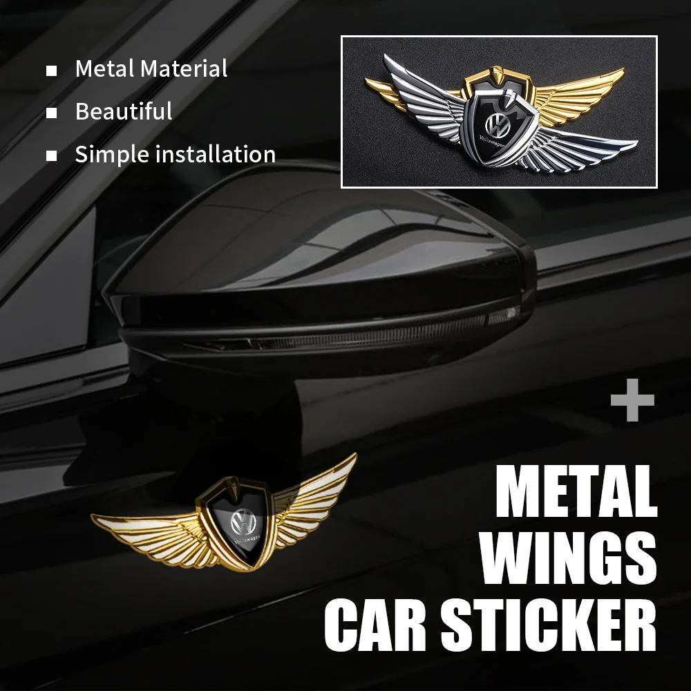 

Cup Holders 3D Metal Car Styling Body Trunk Wings Badge Sticker Decor Accessories For Volkswagen VW GTI Golf Polo Jetta Lavida P