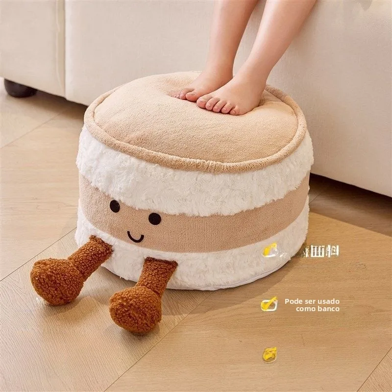 cute-creamy-bread-design-tatami-floor-cushion-living-room-slipper-chair-dismantle-wash-footstool-family-matching