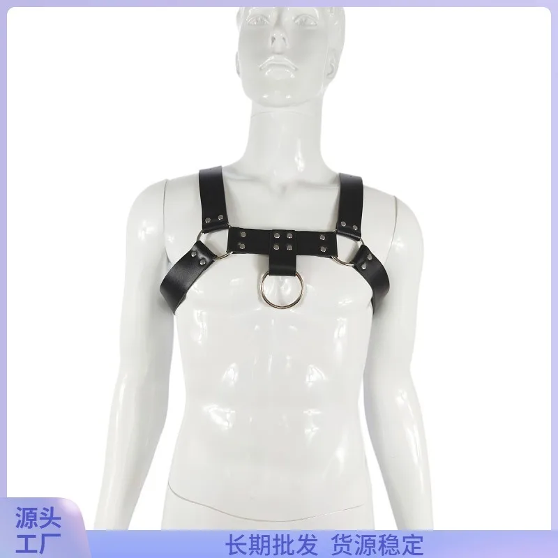 Nightclub Men's Sex Bondage Clothing Leather Alternative Binding Sm Props Supplies Male Slave Performance Straps