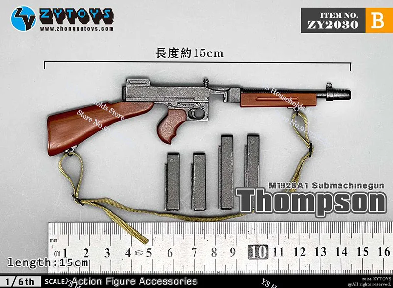 Zytoys 1/6 zy2030 m1928 mini gewehr modell zy2031 mk. Ii/s statische Waffe zy2029 ak74 Narben spielzeug für 12 "Figuren szene Zubehör