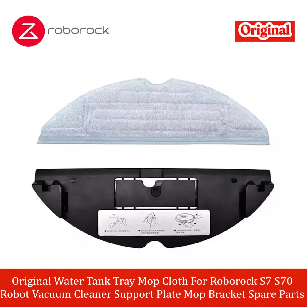 Original Water Tank Tray Mop Cloth For Roborock S7 S70 Robot Vacuum Cleaner Support Plate Mop Bracket Spare Parts