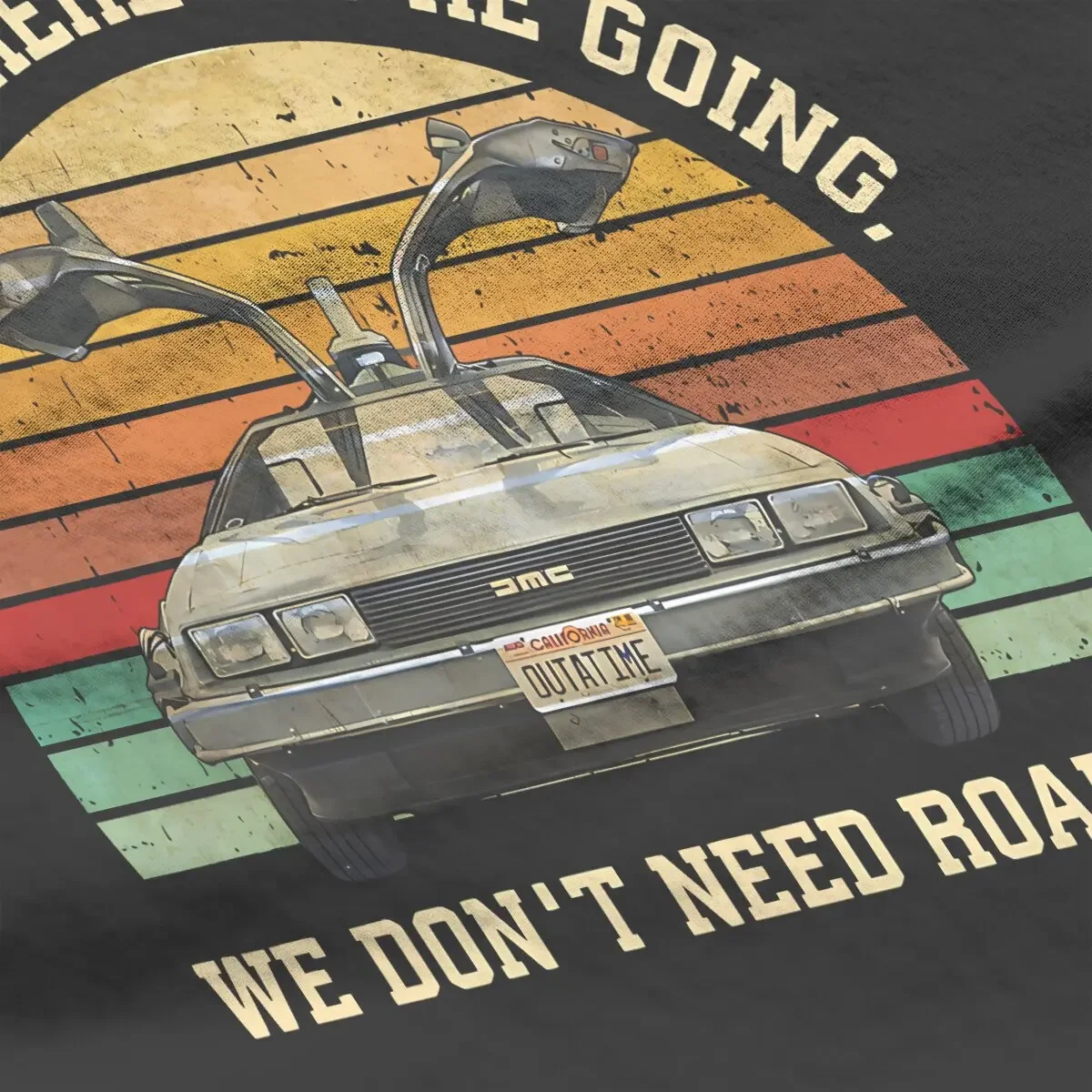 Movie Back To The Future Roads Where We\'re Going We Don\'t Need Road T Shirt Grunge Women\'s Tees Summer Harajuku O-Neck Polyester