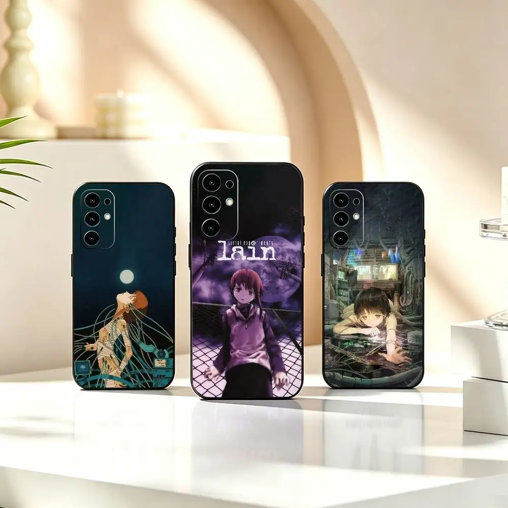 Serial Experiments l-Lain Anime  Phone Case Black Silicone Soft For Samsung S26,S25,S24,S23,S22,S21,S30,Ultra,Plus,Fe,Lite
