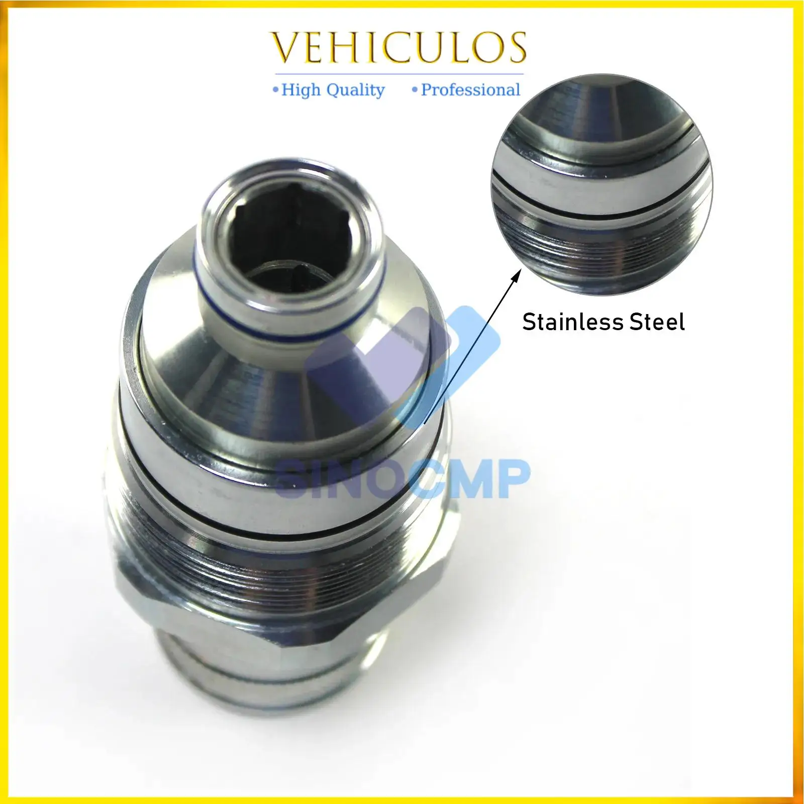 Hydraulic Female Flat Face Quick Connect Coupler 48mm Thread Diameter Hydraulic Coupler for Bobcat Skid Steer AT406475 7246802