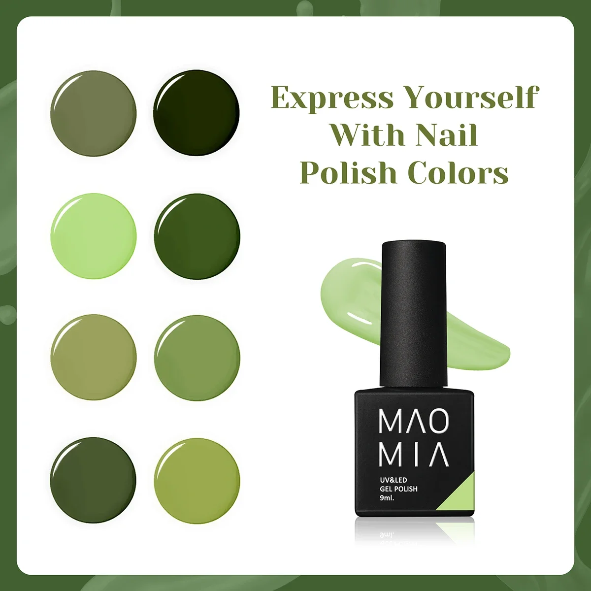 Vitality Green Nail Polish Kit Glitter Gel lacca Set per Manicure vernici ibride semipermanenti Base e Top Nail Art Gel