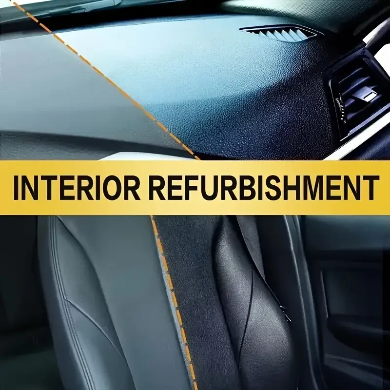 Car interior repair wax, plastic parts refurbishing agent, interior gloss enhancer, tire protection agent