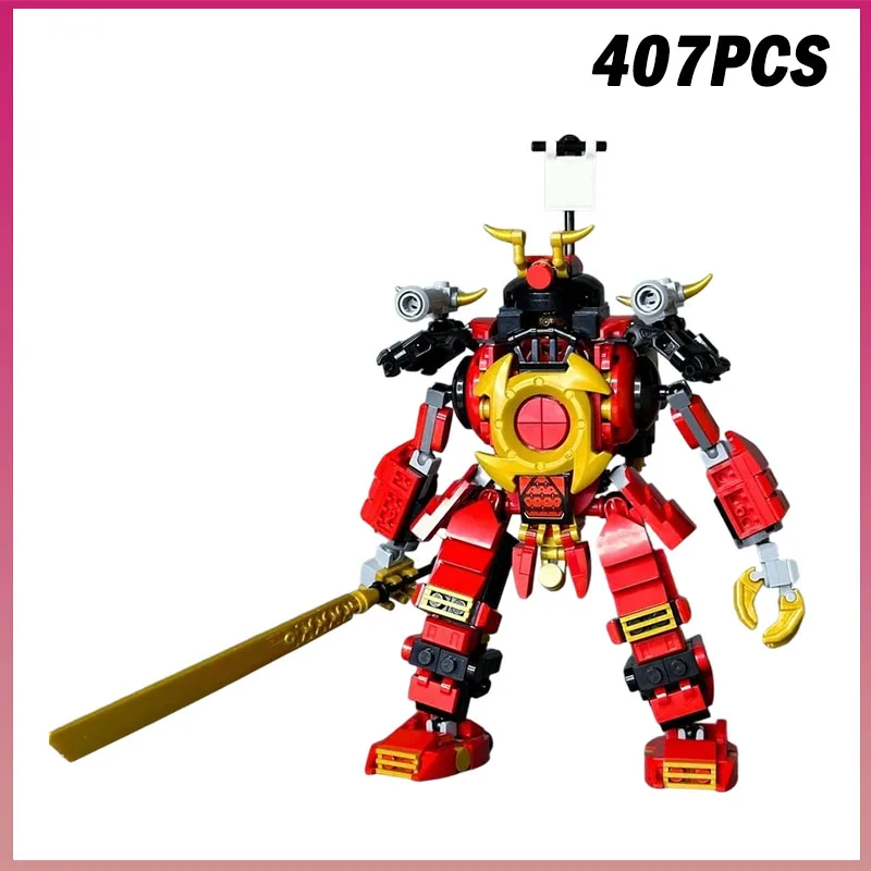 

407PCS NEW Samurai X Mech Battle Robot Action Figures Model Building Blocks Brick Creative Assembly Toy Kids Adult Birthday Gift