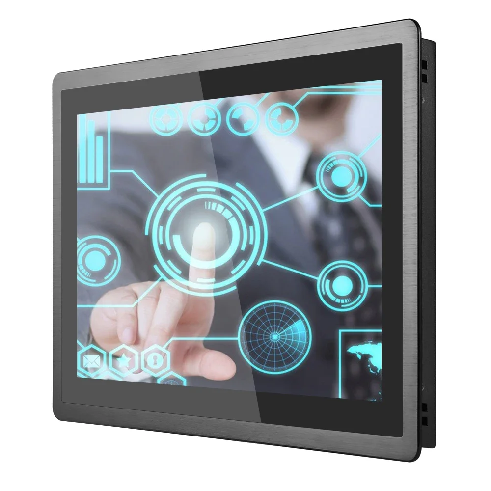 industrial window os fanless pc 15.6inch embedded ip65 waterproof all in on pc kiosk touch screen panel pc