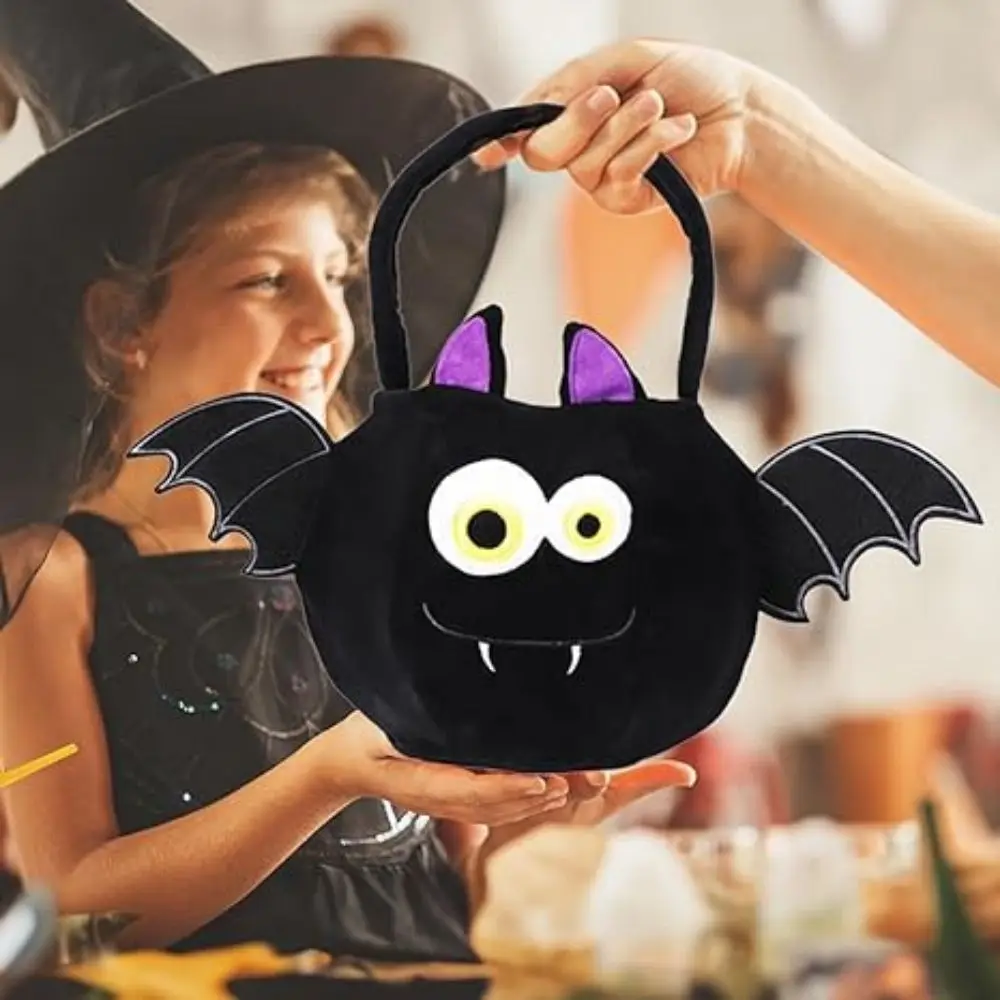 

Premium Plush Halloween Candy Tote Bag - Super Soft Reusable Trick-or-Treat Bag for Kids, Party Favors, Festive Gift Packaging
