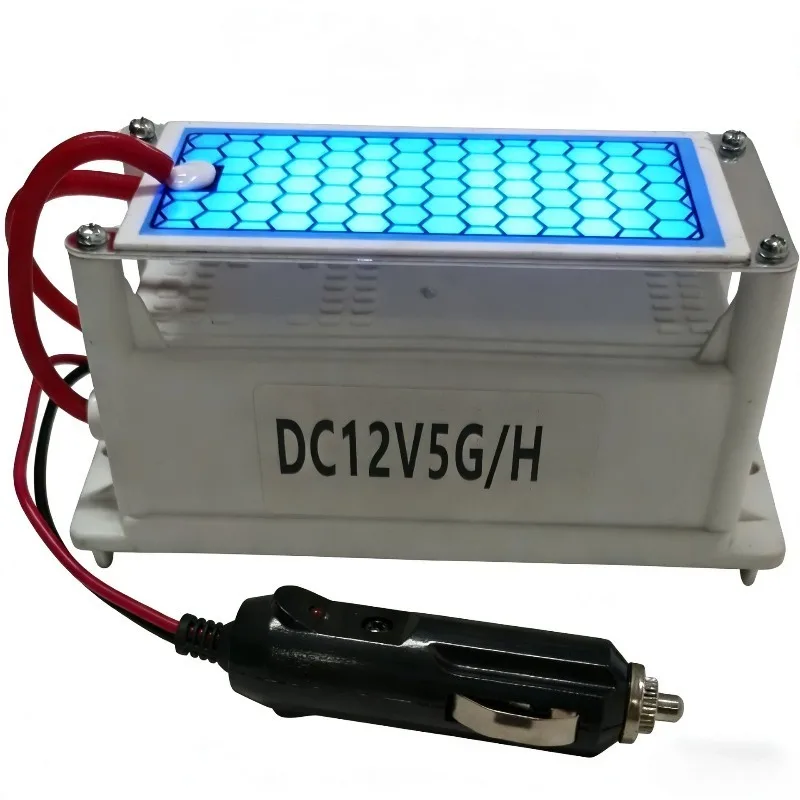 Generador de Ozono para Auto, Purificador de Aire 5g con Placa de Cerámica Integrada, Piezas de Ozonizador