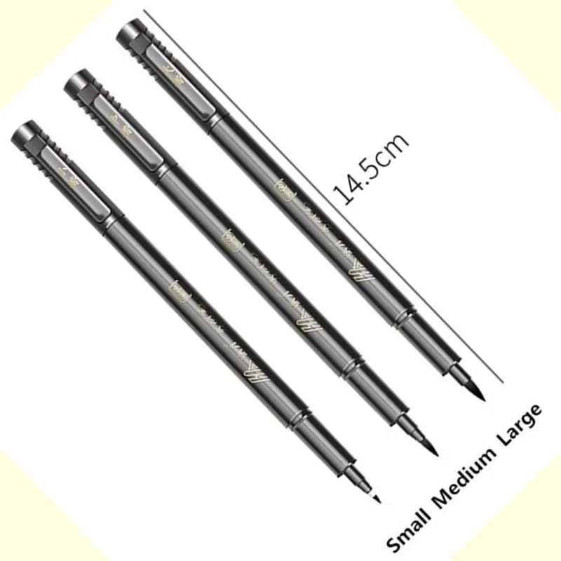 

Black Color Ink Brush Painting Tool Comic Drawing Pen School Office Supply Chinese Calligraphy Artist Signature Marker BR16