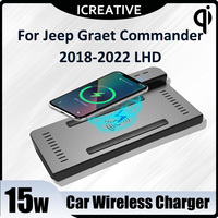 Wireless Car Charger Qi 15W Fast Charging Pad for Jeep Great Commander 2018-2021 Car Accessories Wireless Charge Center Console
