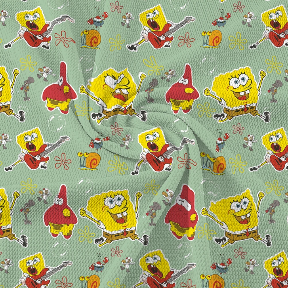 Cartoon SpongeBob Designs gedruckt Kugel strukturierte Liverpool Patchwork Tissue Kinder Home Textil