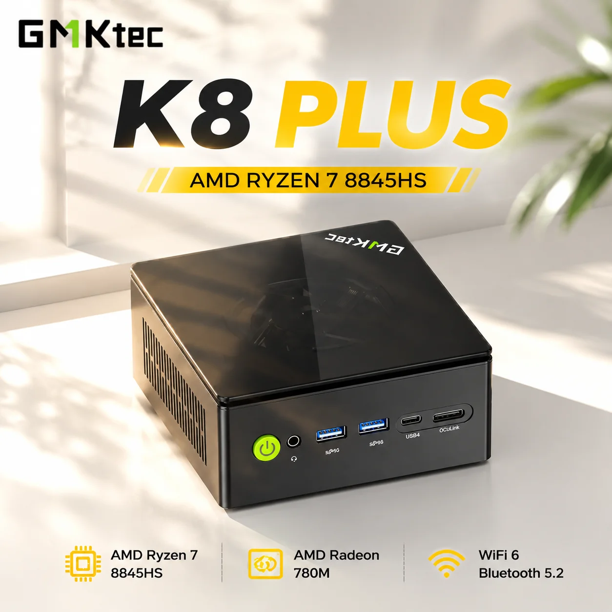 GMKtec K8 Plus Ryzen7 8845HS ベアボーン ミニPC スマホ・タブレット