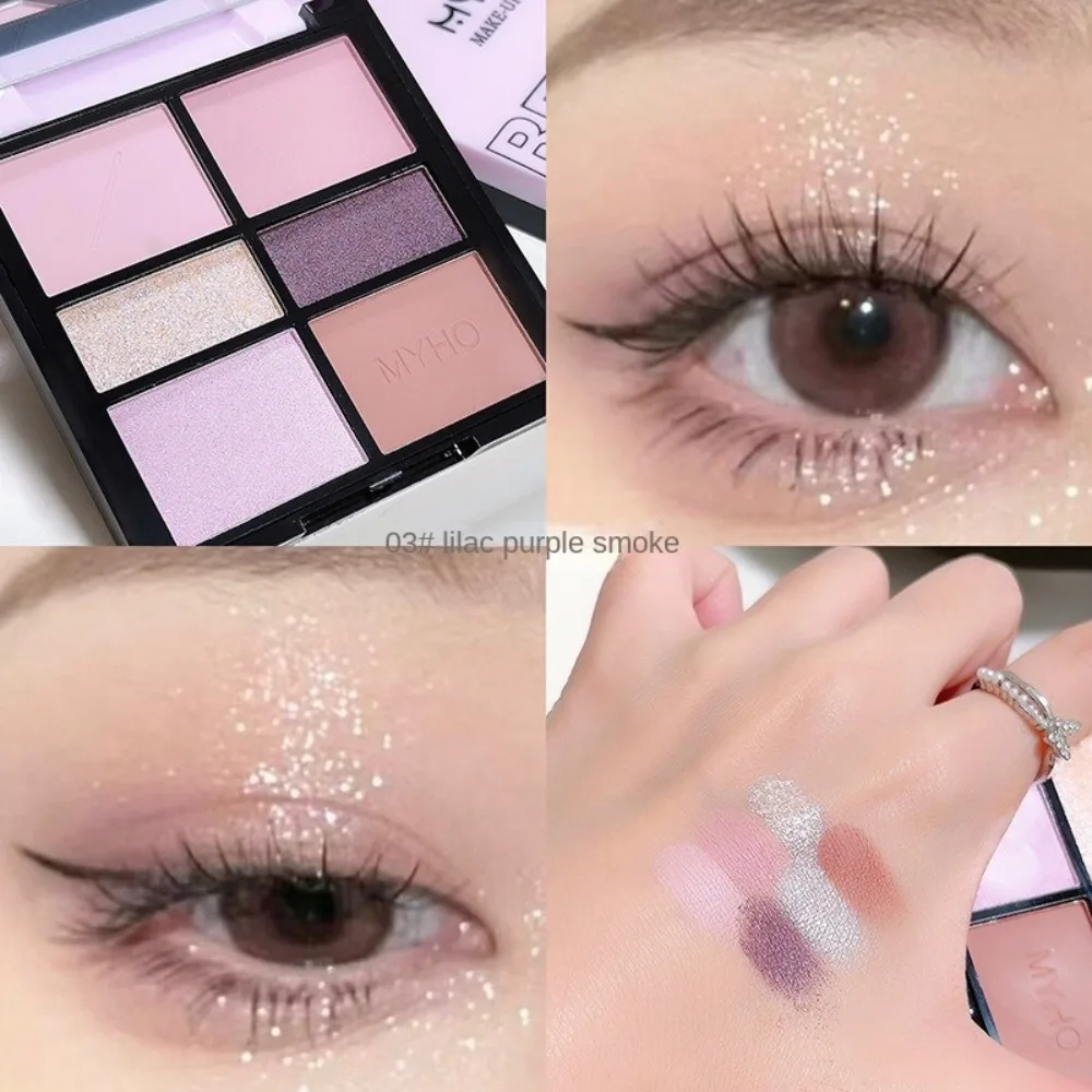 جديد 6 ألوان عينيه لوحة لؤلؤي ماتي لون الأرض الترا المصطبغة ماتي طويلة الأمد الحليب الشاي بريق ظلال العيون النساء