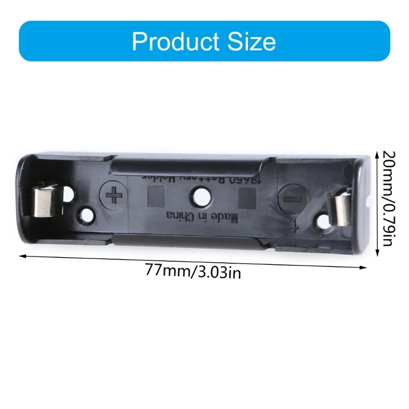 090F Portable 18650 Корпус аккумулятора с контактным листом Easy Установка Организатор Организатор.