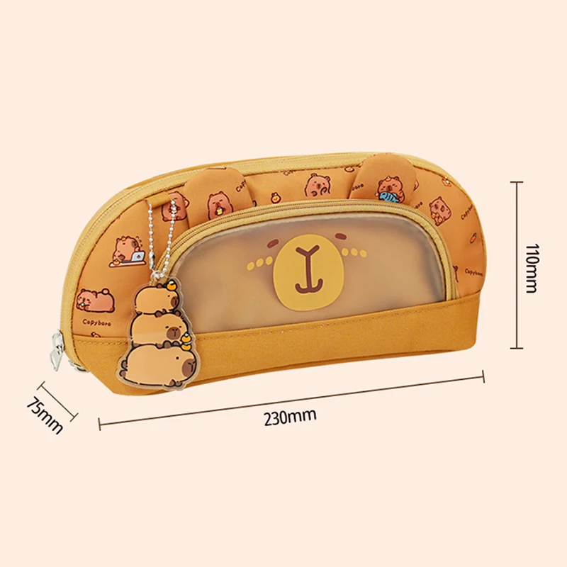 مقلمة شفافة حقيبة أمامية معلقة تزيين مقلمة سعة كبيرة متعددة الطبقات حقيبة أقلام رصاص ذات قيمة عالية حقيبة أقلام رصاص