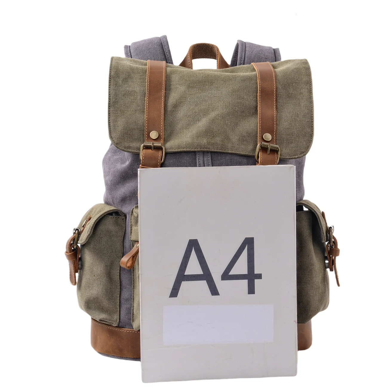 Casual Retro Canvas Rucksack Large Capacity Outdoor Travel Sports Backpack Hiking Mountaineering Bag Men's Computer Bag