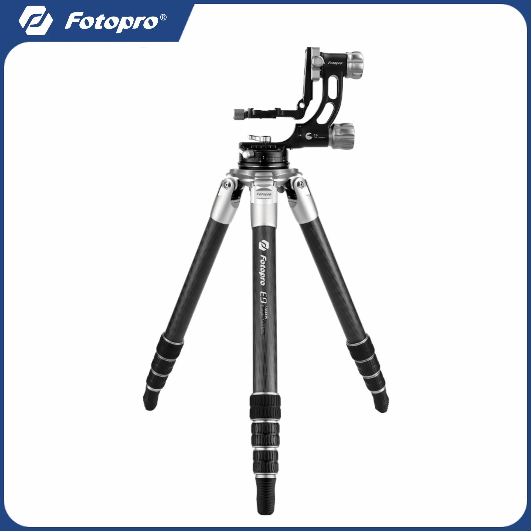 

Fotopro E9 Carbon Fiber Tripod Gimbal Head Professional Camera Tripod for DSLR Astronomy Shooting Bird Photography