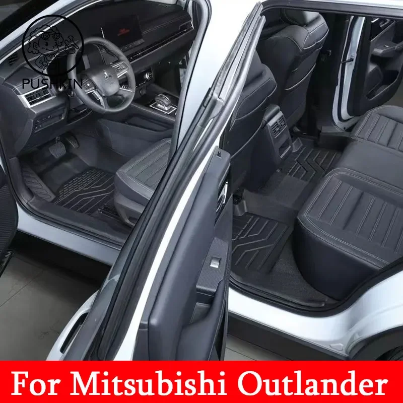 For Mitsubishi Outlander 2023 car waterproof non-slip floor mat TPE modified car accessories Fully surrounded special foot pad