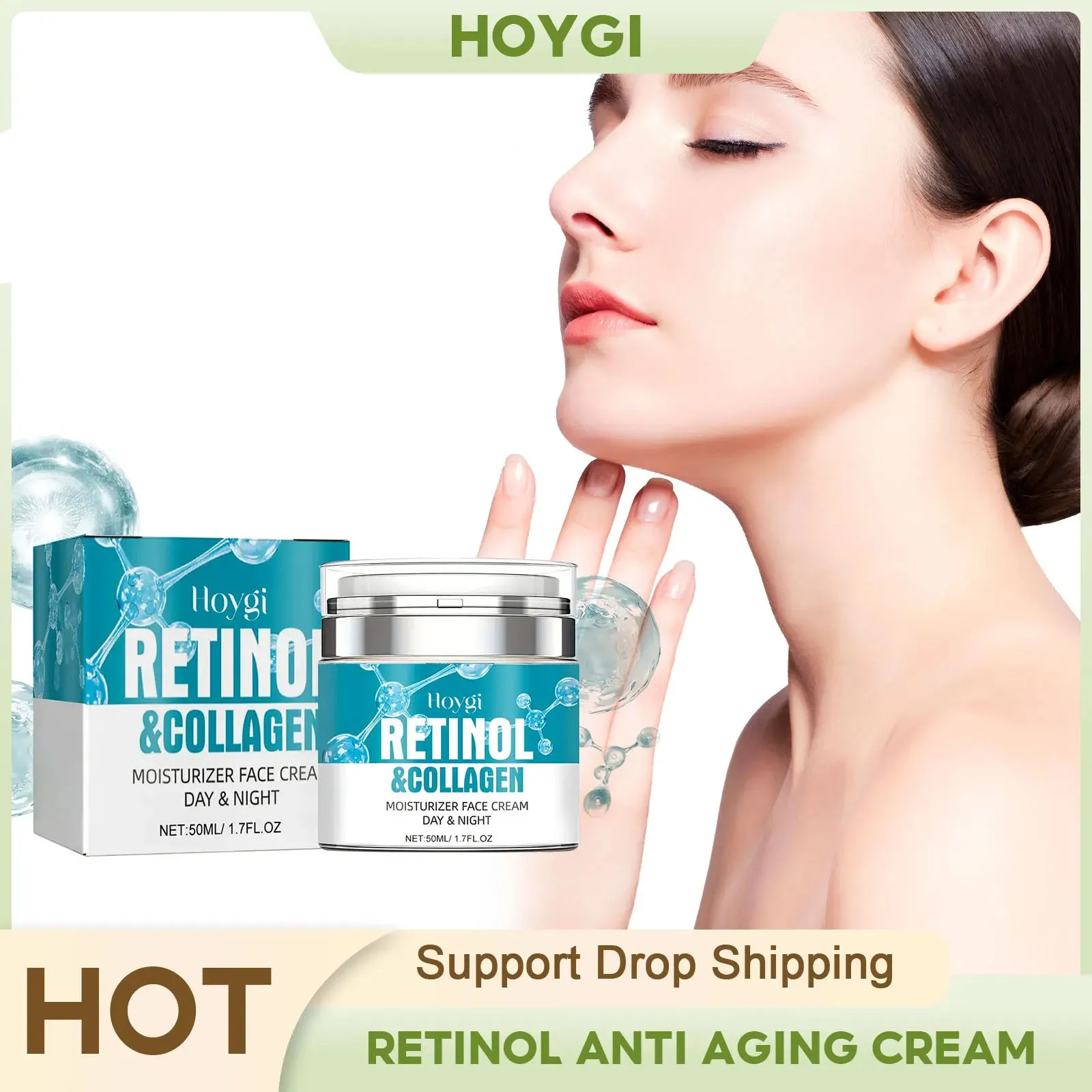 

Retinol Face Cream Remove Wrinkle Fine Lines Fade Dark Spots Melanin Firming Lifting Hydratation Brightening Anti Aging Cream