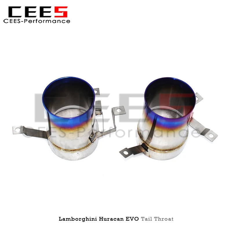 cees for Lamborghini Huracan EVO 2014+ Tips Exhaust Electroplated Black Tips Throat Racing Mouth Performance Exhaust System