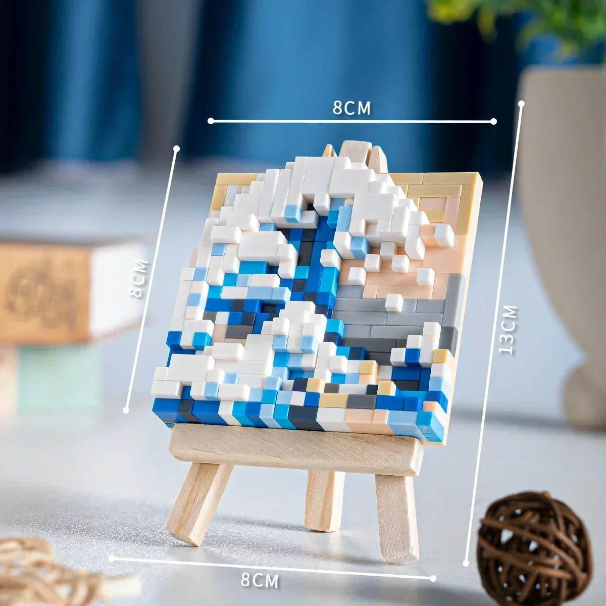 3D Pixel Art Famous Paintings Building Blocks Creative Van Gogh Starry Sky Micro Blocks DIY Toys Children\'s Gift Home Decoration