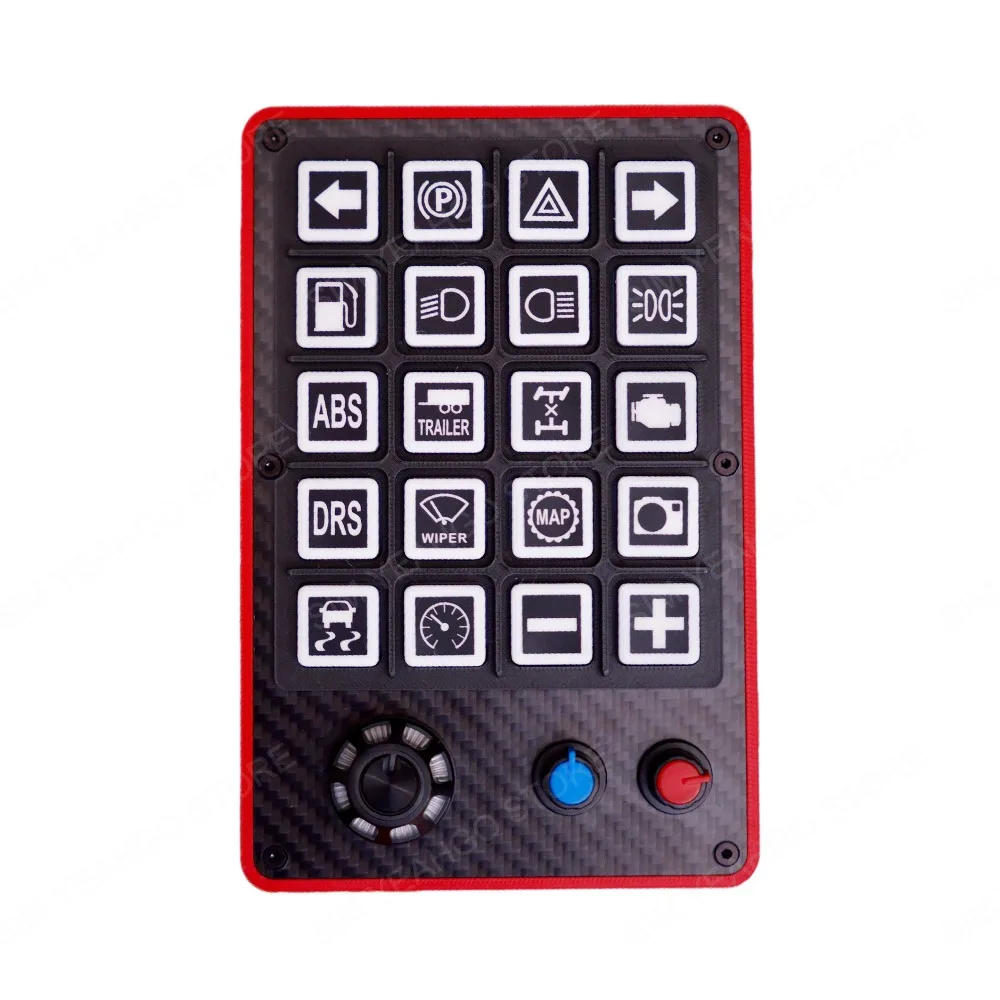 PC Simracing RGB Multi-function Button Box Instrument Center Control Box for EuroTruck Logitech G29 Thrustmaster Fanatec MOZA