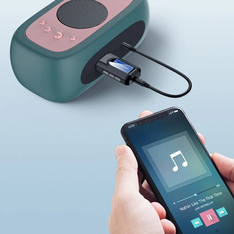 Ricevitore trasmettitore Bluetooth BNVN-USB con display LCD Adattatore wireless 5.0 stereo AUX da 3,5 mm 2 in 1