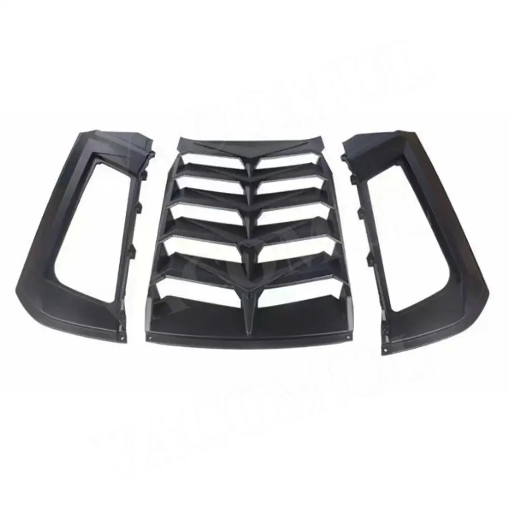 Rear Window Louver Car Decorations Case for Ford Mustang 2015-2022 Auto Air Outlet Diffuser Spoiler Shutters Grill Cover Frame