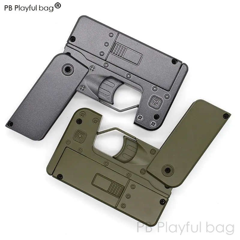 PB Playful bag Outdoor Sports 2023 6mm Soft Rubber Ball New Creative Folding Mobile Gun Collection Gift Toy Mini Pistol Boy ND12