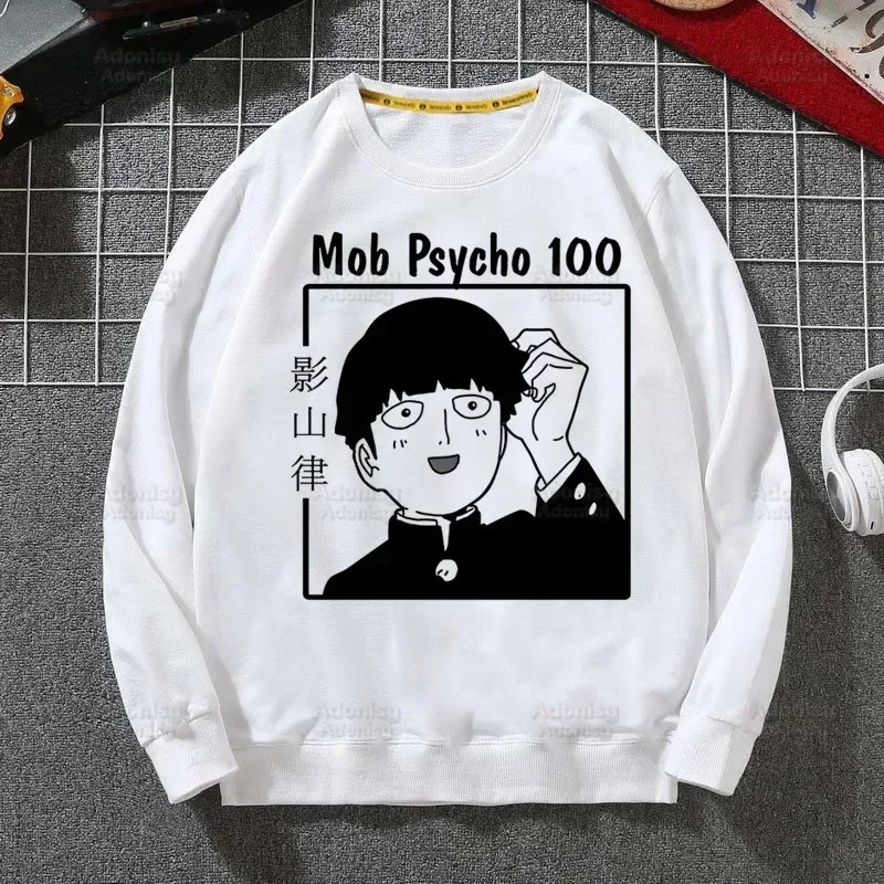 

Mob Psycho 100 Men's Spring Autumn Male Casual One Anime Manga Sweatshirts Men's Shigeo Kageyama Tops