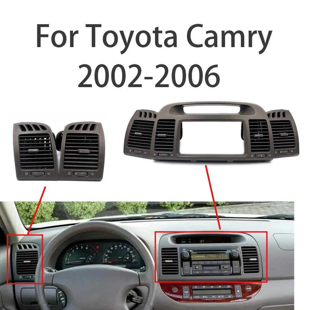 Air vent outlet Radio Dashboard For Toyota Camry  2002- 2006 Fascia Auto Stereo Panel CD DVD Interior Accessories