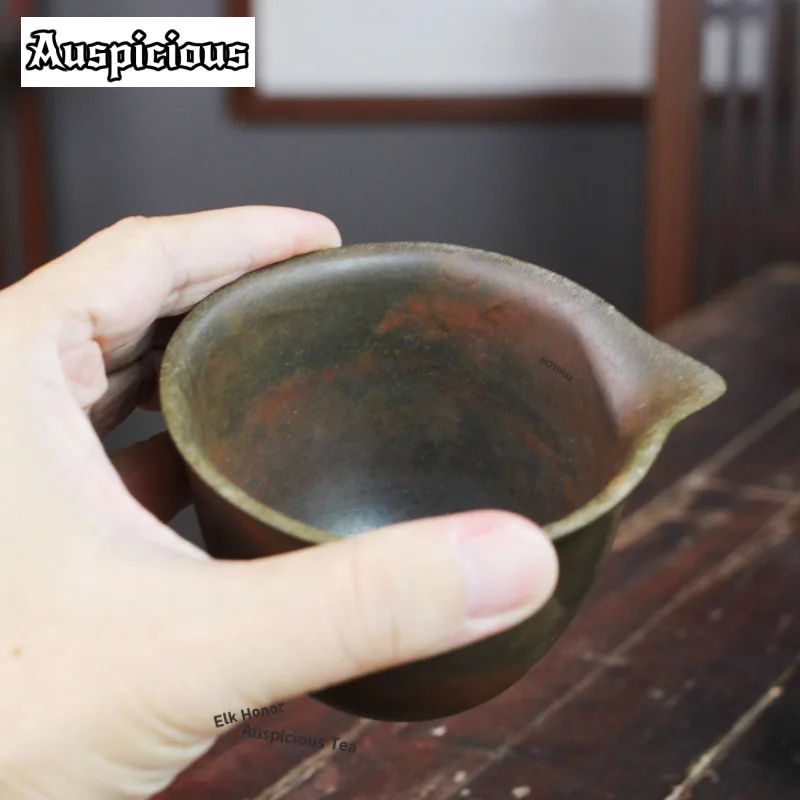 ZAEYORIA 200ml Wood-fired Porcelain Nixing Pottery Tea Pitcher Pour Tea Cha Hai Dispenser Justice Cup Fair Mug Cha Accessories