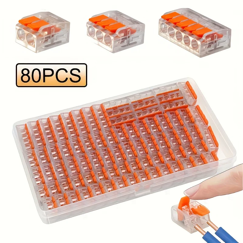 2 3 4 5 Port Quick Plug In Electrical Wire Connectors Terminal Blocks Quick Connect 250V 32A