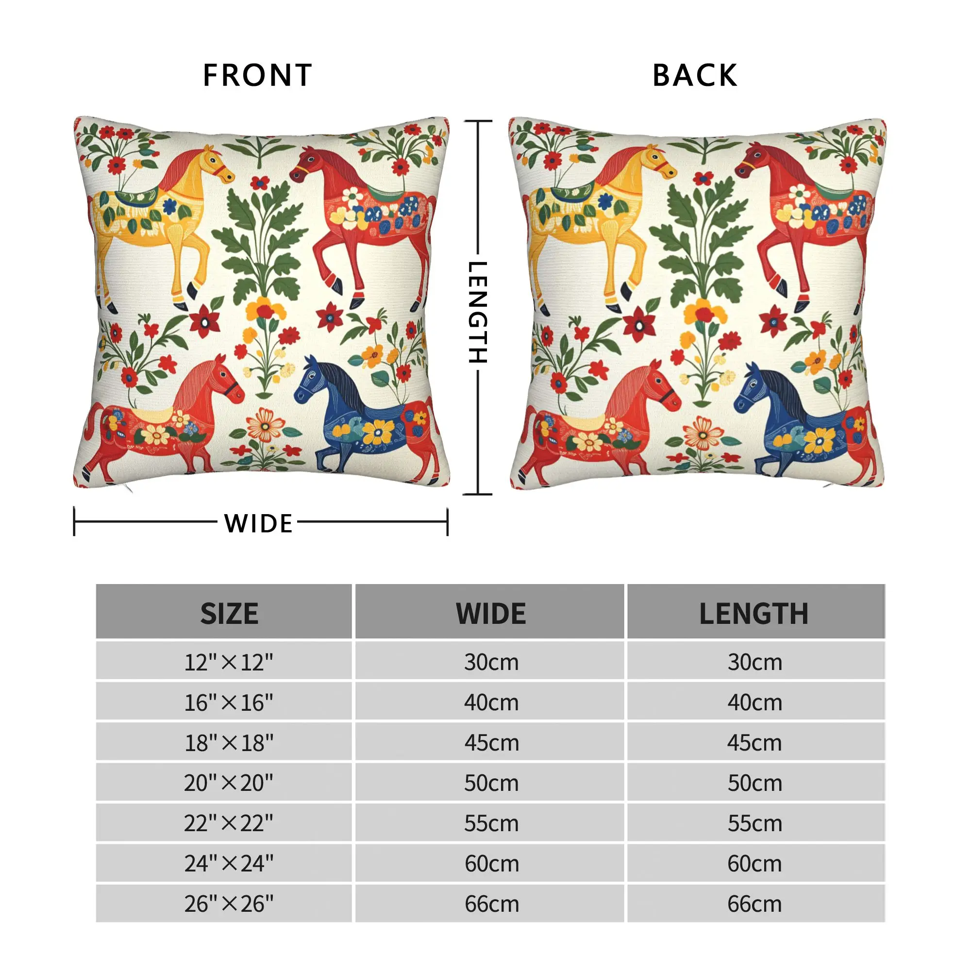 Classical  Luxury Horse Pattern Pillow Cover  Design Cushion Cover Funny Pillow Case For Living Room Chair