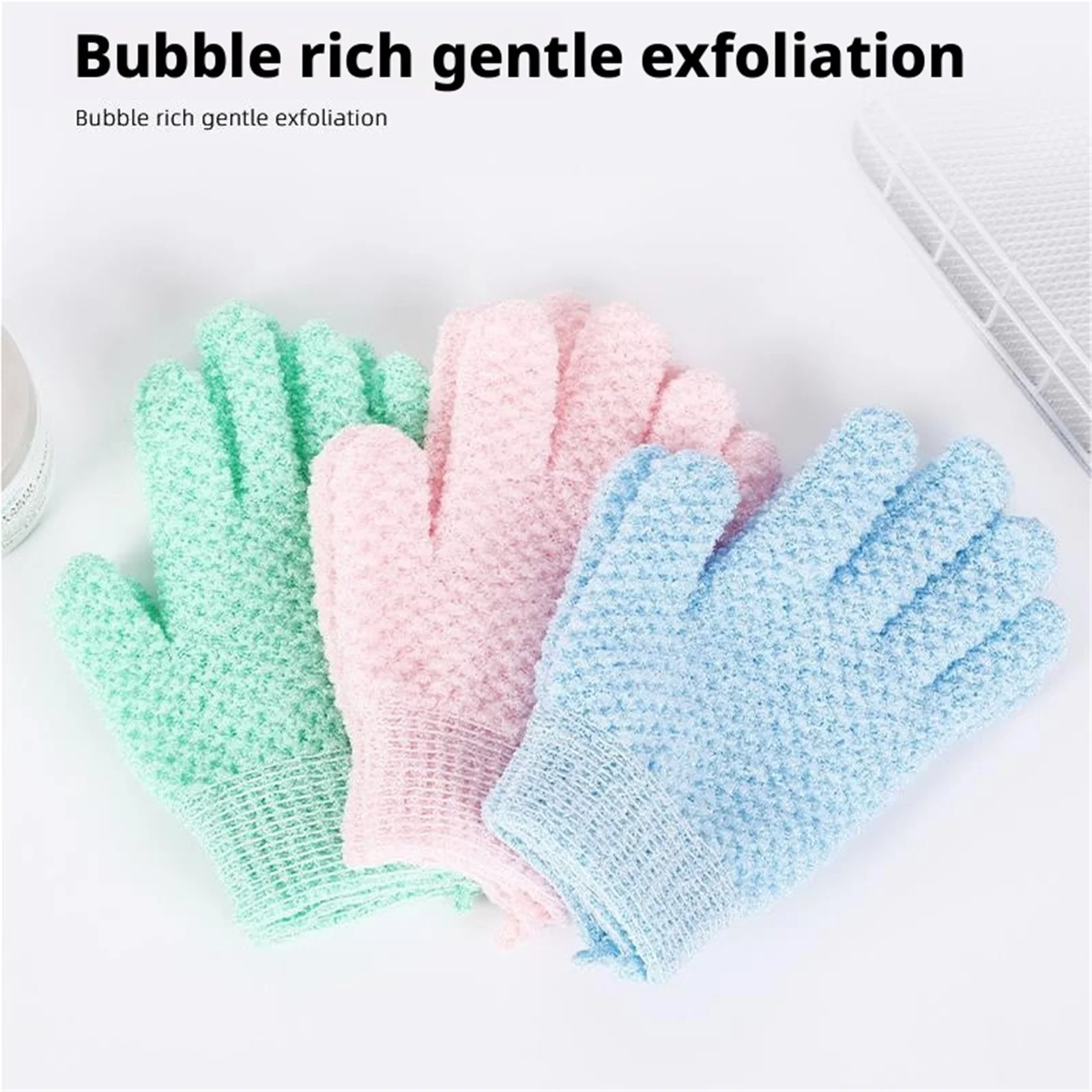 1 pair of shower gloves for exfoliating shower gloves, shower gloves for women's beauty, hydrotherapy, and skin massage