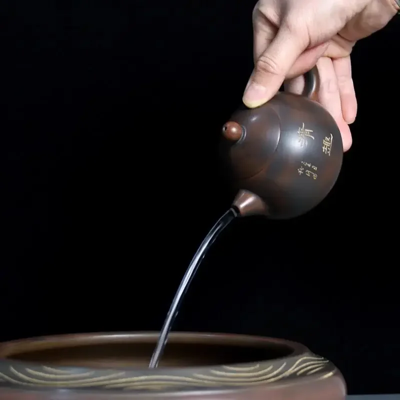 Qinzhou Nixing pottery teapot handmade kung fu teapot 160ml, purple mud ceramic, special for loose tea
