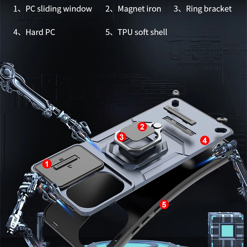 Voor OnePlus Nord CE5 Case Slide Camera Len Gevallen OnePlus Nord CE5 Cover Bumper Schokbestendig Armor PC Telefoon Cover OnePlus Nord CE5