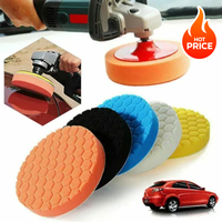 5/6/7 Inch 5pcs Car Polishing Pad Kit Auto Self-Adhesive Buffing Waxing Sponge Wheel Polishing Pad For Car Polisher Drill