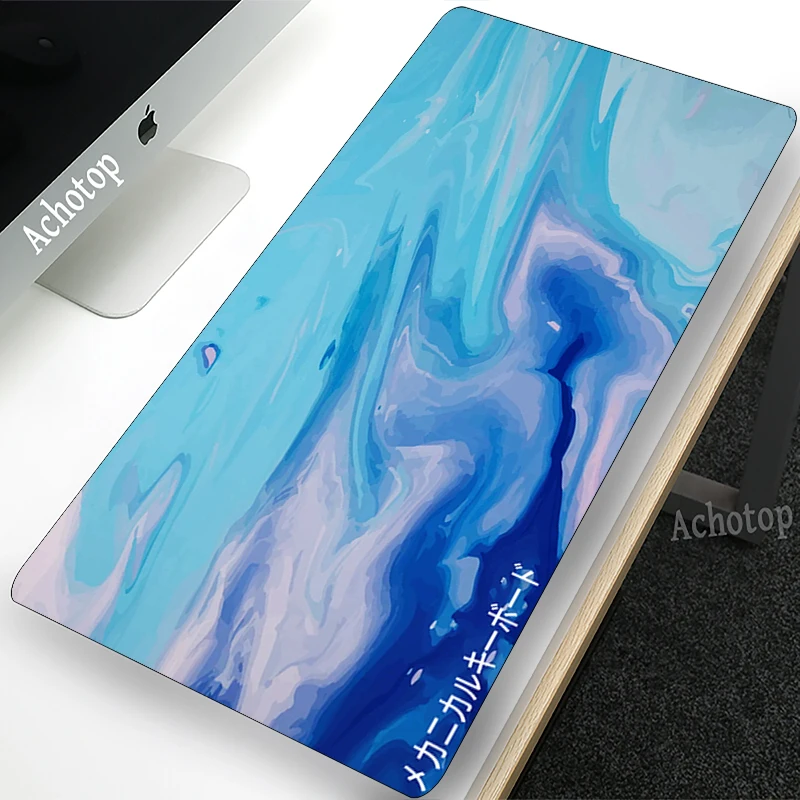 Imagem -03 - Strata Líquido Teclado Mouse Pad Jogo Mous Pad Gamer Velocidade Oversize Mouse Esteira Costura Larg Colorido Mármore Mesa Tapete 1200x550