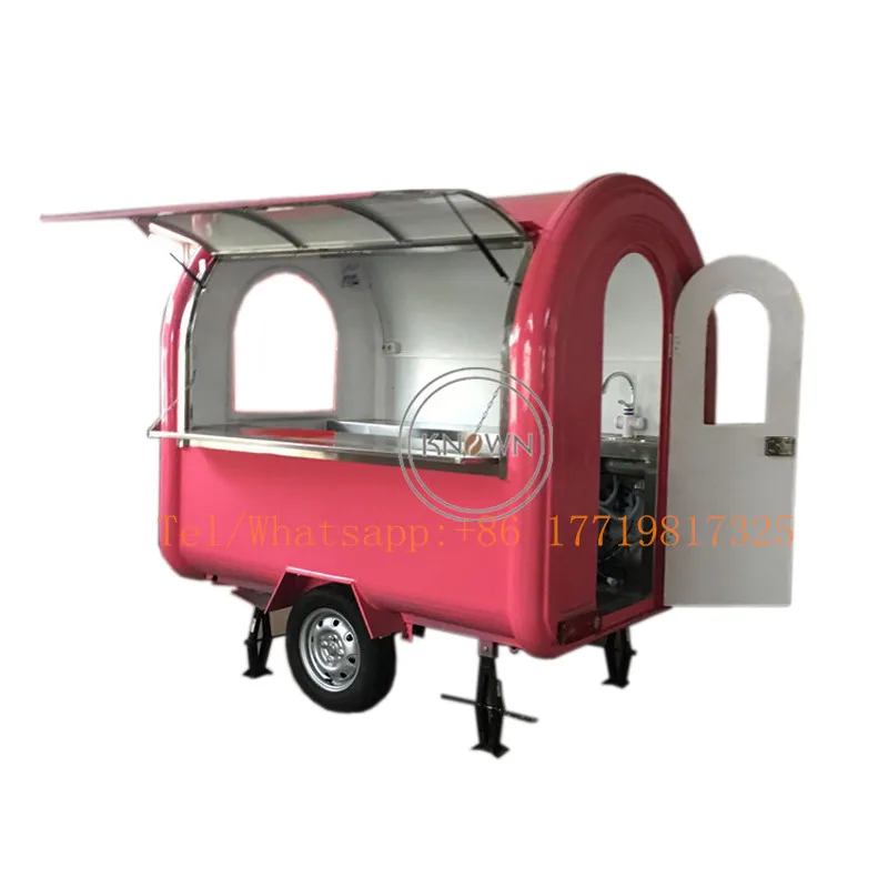 KN-Y220B jalan luar ruangan pantai Mobile penggorengan dalam Bbq Churros Taco penjual roti Es Krim kereta Makanan Cepat