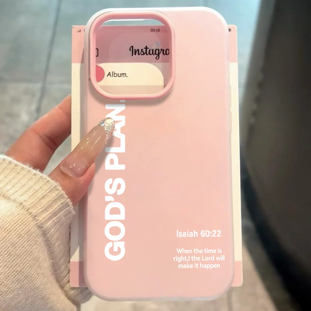 Für iPhone 17 15 16 14 Pro Max Hülle Plus „Gottes Plan“ Bibel-Cover für iPhone 13 11 12 ProMax XS XR 7 8 Plus Hüllen in Bonbonfarben – Detail 5