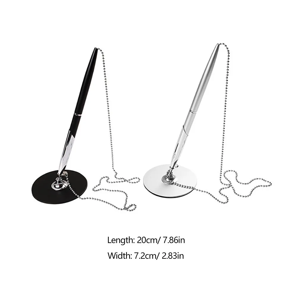 2Pcs Vertical Table Fixed Pens with Comfort Grip for Smooth Writing – Office, Business, Hotel, Conference