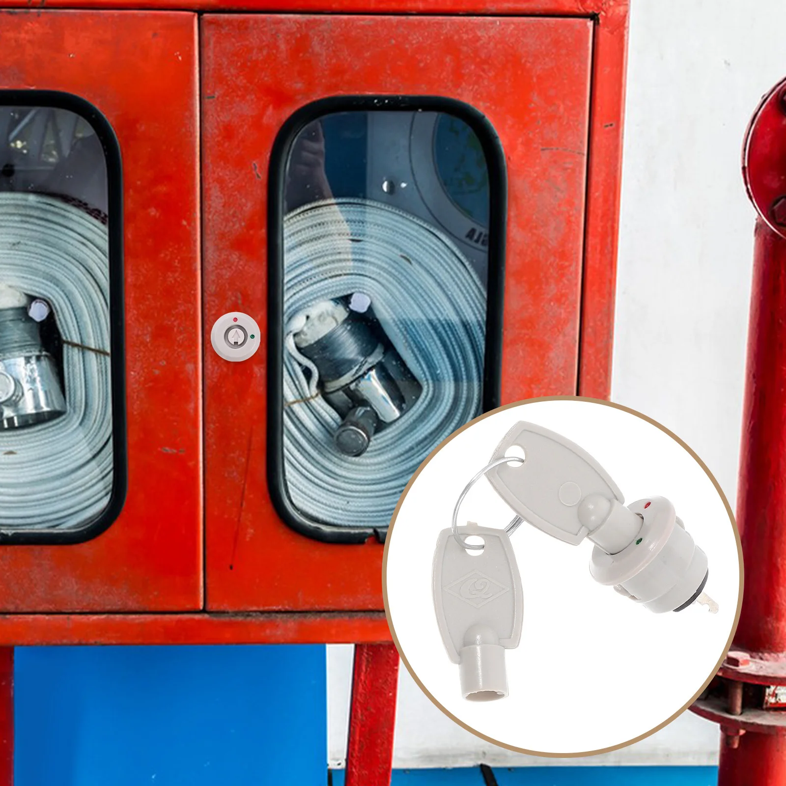 

10Sets Plastic Rotary Telephone Key Switch Lock Fire Hydrant Reset Safety Security Lock System Fire Hydrant Key Switch