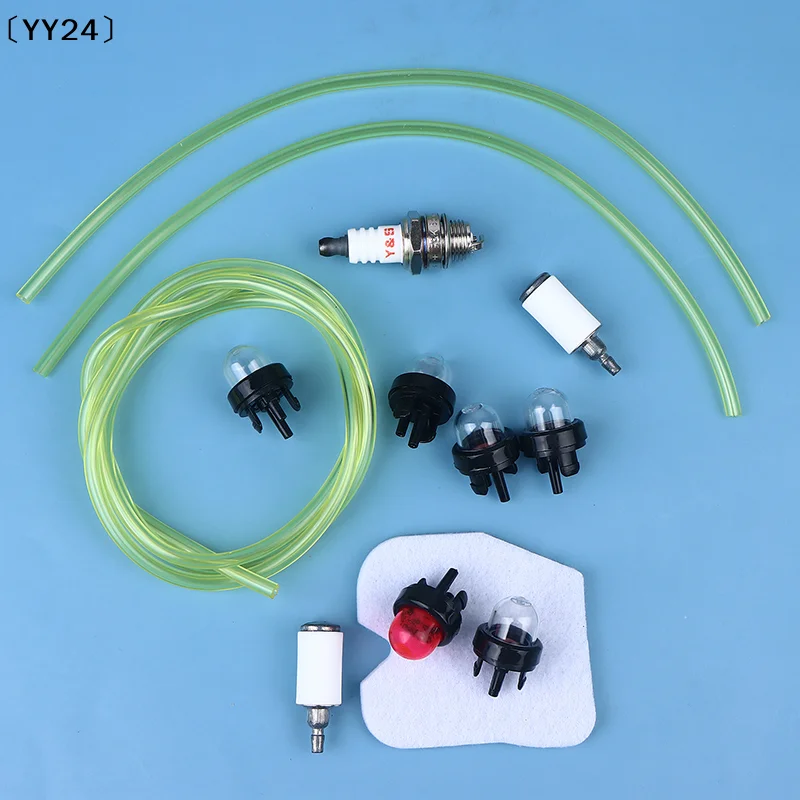 Vorgeschmierte Pumpe mit Kraftstoffleitung, Vergaser, Öl-Blasenpumpe, Kraftstoffpumpe, Primer für Trimmer, Whipper, Snipper, Kettensäge, Vergaserteile〔YY24〕