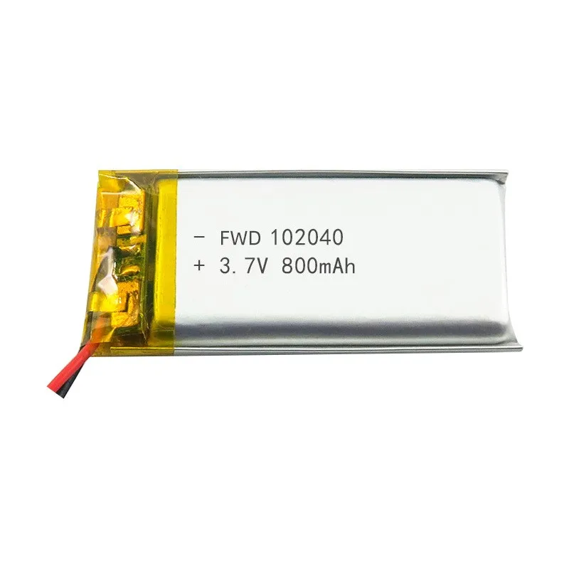 102040 polymer lithium battery 800mAh beauty instrument small desk lamp microphone 3.7V rechargeable lithium battery wholesale