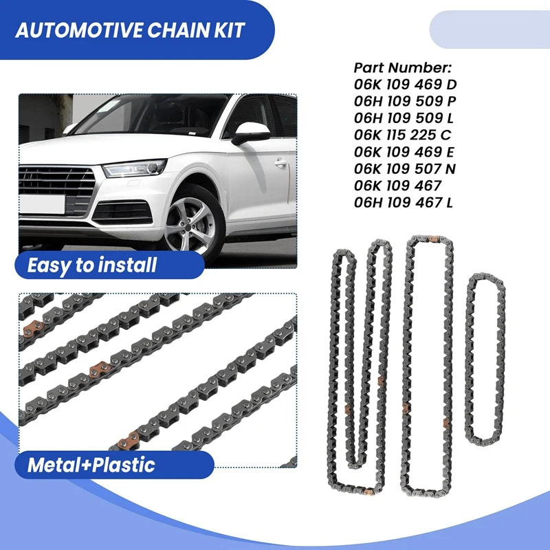 1Set Timing Chain Kit For  Q5 A3 A4 A7 VW Tiguan Passat B7 CC Jetta EA888 Engine 06K109158AC 06K109469D