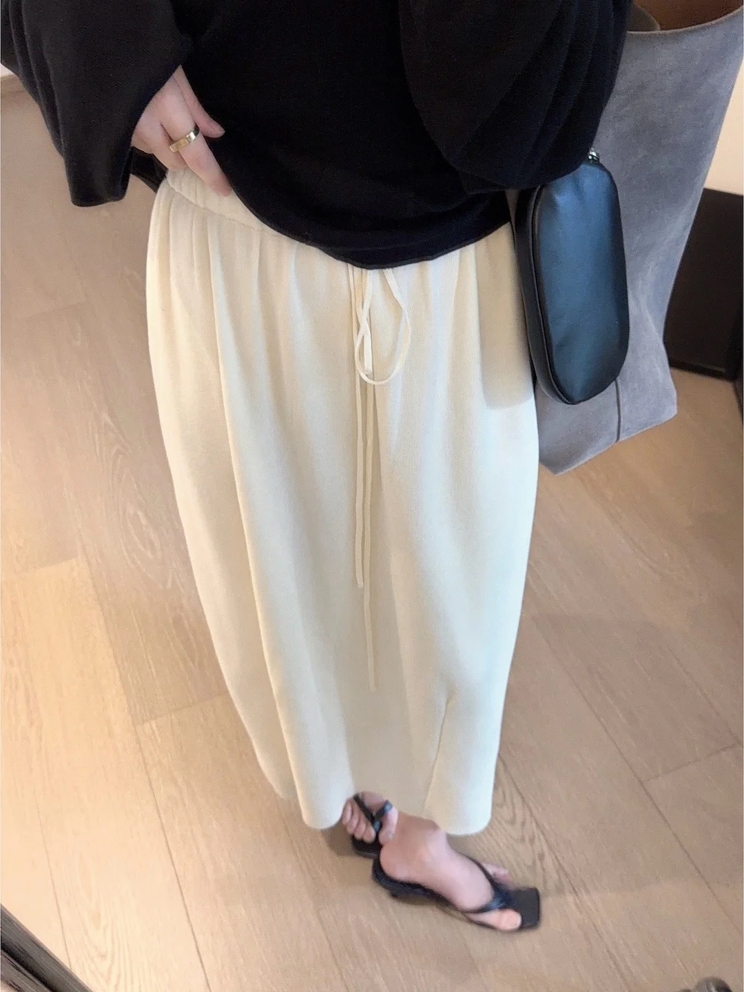 

Женская плиссированная юбка-блумер средней длины с завышенной талией, свободного кроя, из полиэстера, весенняя коллекция