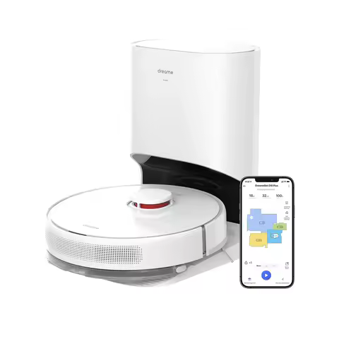 Dreame D10 Plus Robô aspirador e esfregão com base autovaciante, sucção 4000 Pa, compatível com Alexa, conectado por Wi-Fi